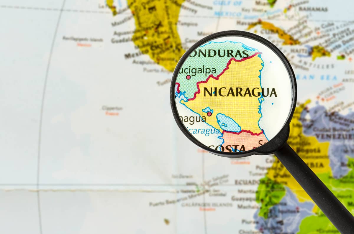 土居珈琲『ニカラグア サンタ・マリア・デ・ローデス農園』ニカラグア地図